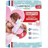 Couches culotte peaux sensibles T4 / 8-15 kg, Carryboo Nature (x 30)