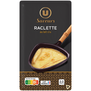 Fromage à Raclette au lait cru en tranchettes  30%MG, 350g