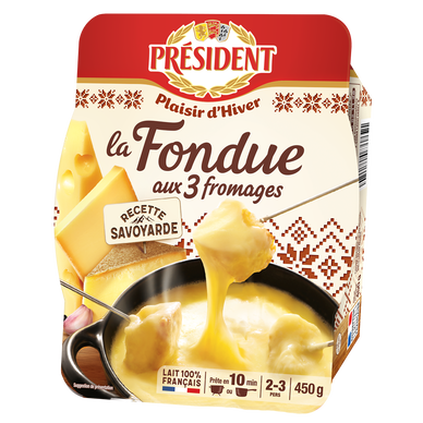 Fondue aux 3 fromages PRESIDENT - 450g