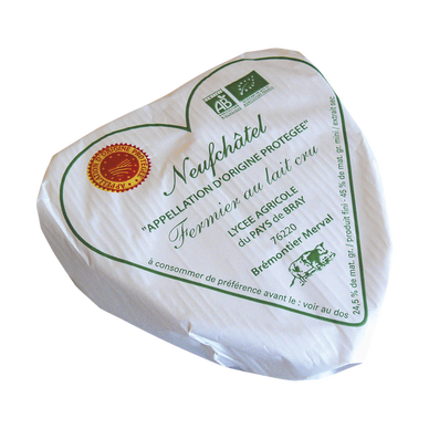 Coeur de Neufchatel AOP, Fermier BIO, 200g