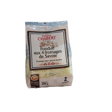 Fondue aux 4 fromages de Savoie, Fruitières Chabert, sachet 400g