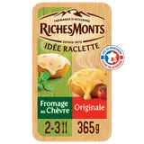 Fromage à raclette nature et chèvre RICHESMONTS - 14 tranches 365g