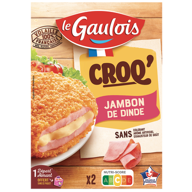 Croqs jambon fromage double couche, LE GAULOIS, France, 2 pièces, 200g