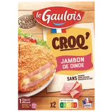 Croqs jambon fromage double couche, LE GAULOIS, France, 2 pièces, 200g