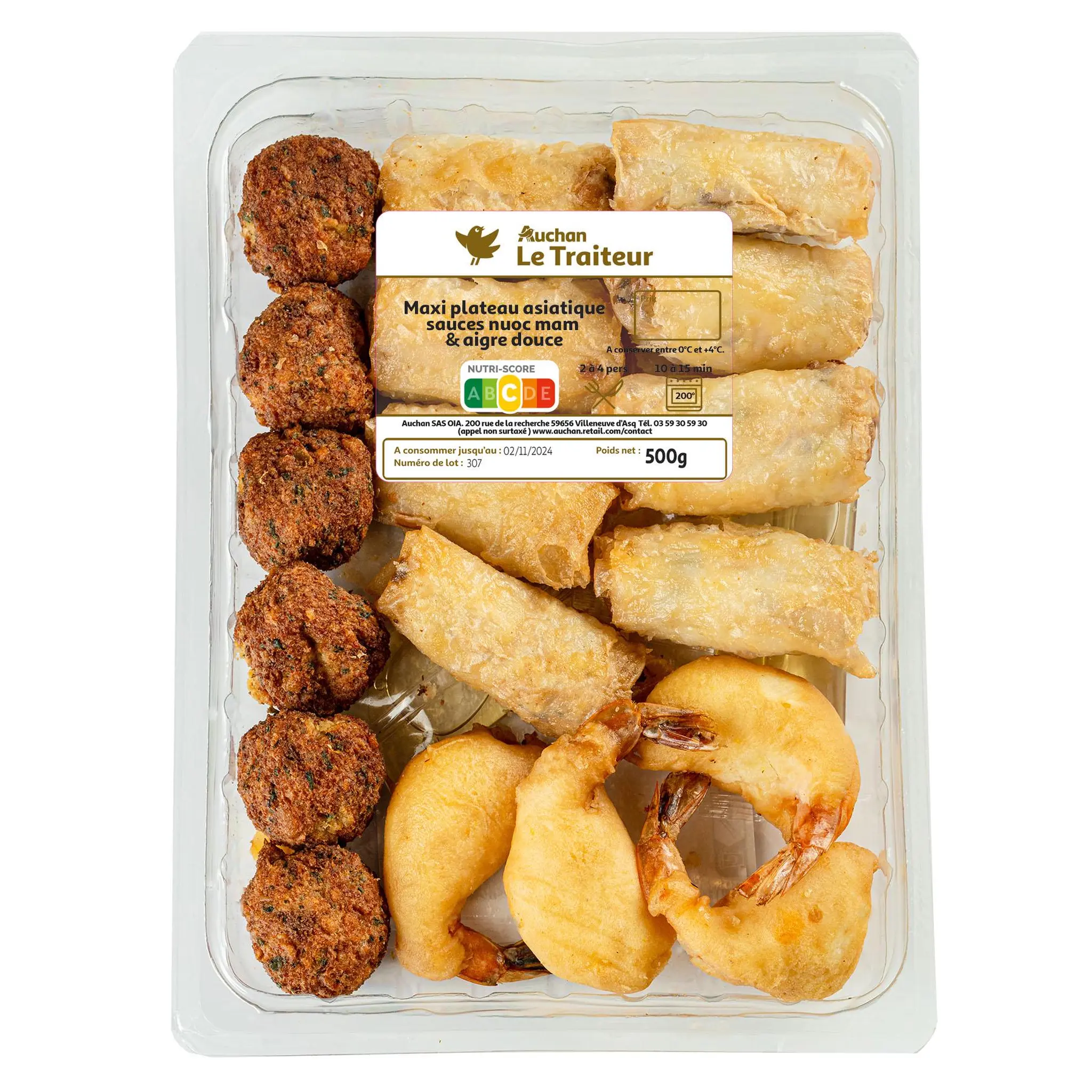 AUCHAN LE TRAITEUR Assortiment asiatique avec sauces