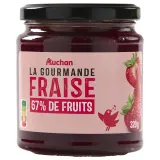AUCHAN La Gourmande confiture fraise 67% de fruits