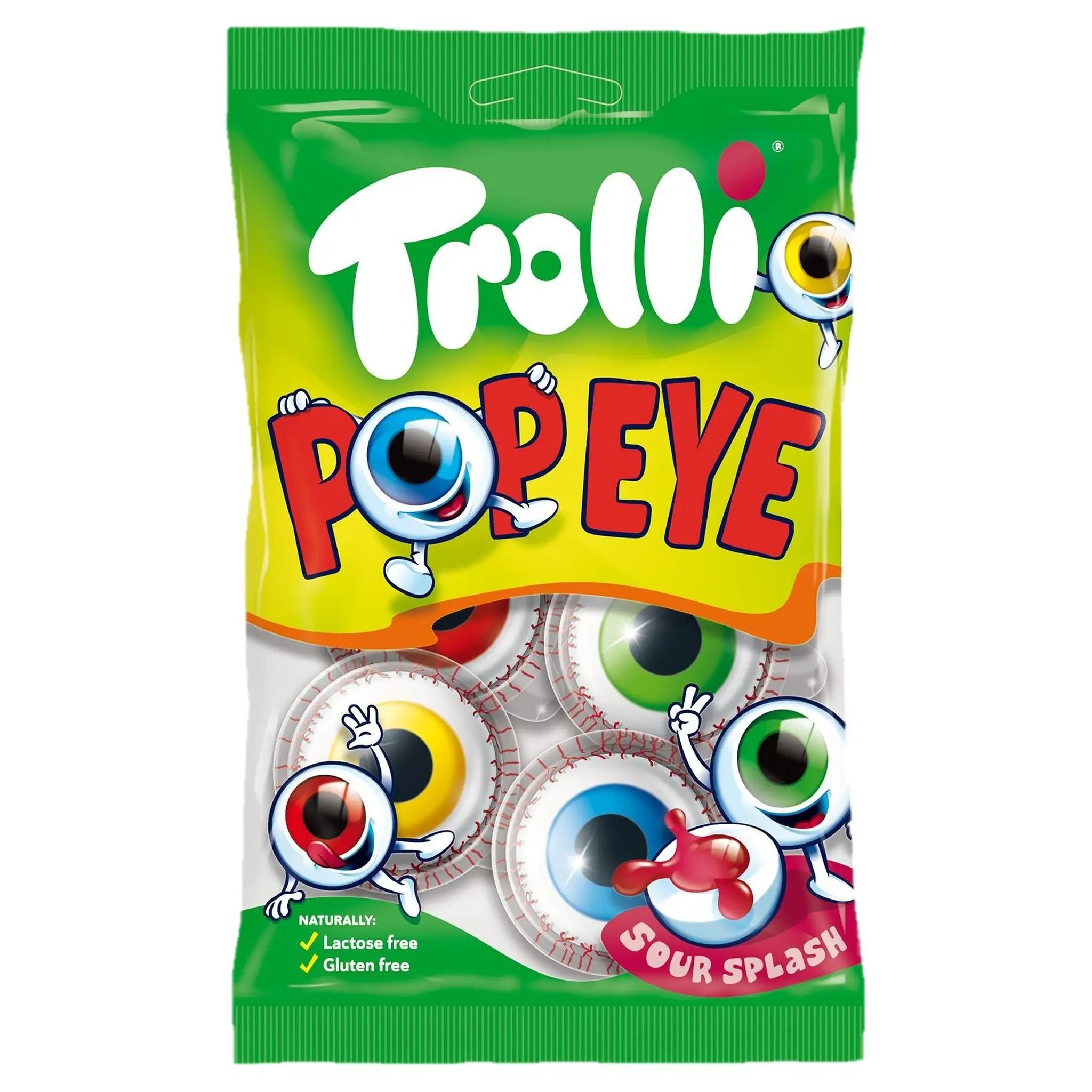 TROLLI Bonbons en forme d'oeil goût fraise acidulé