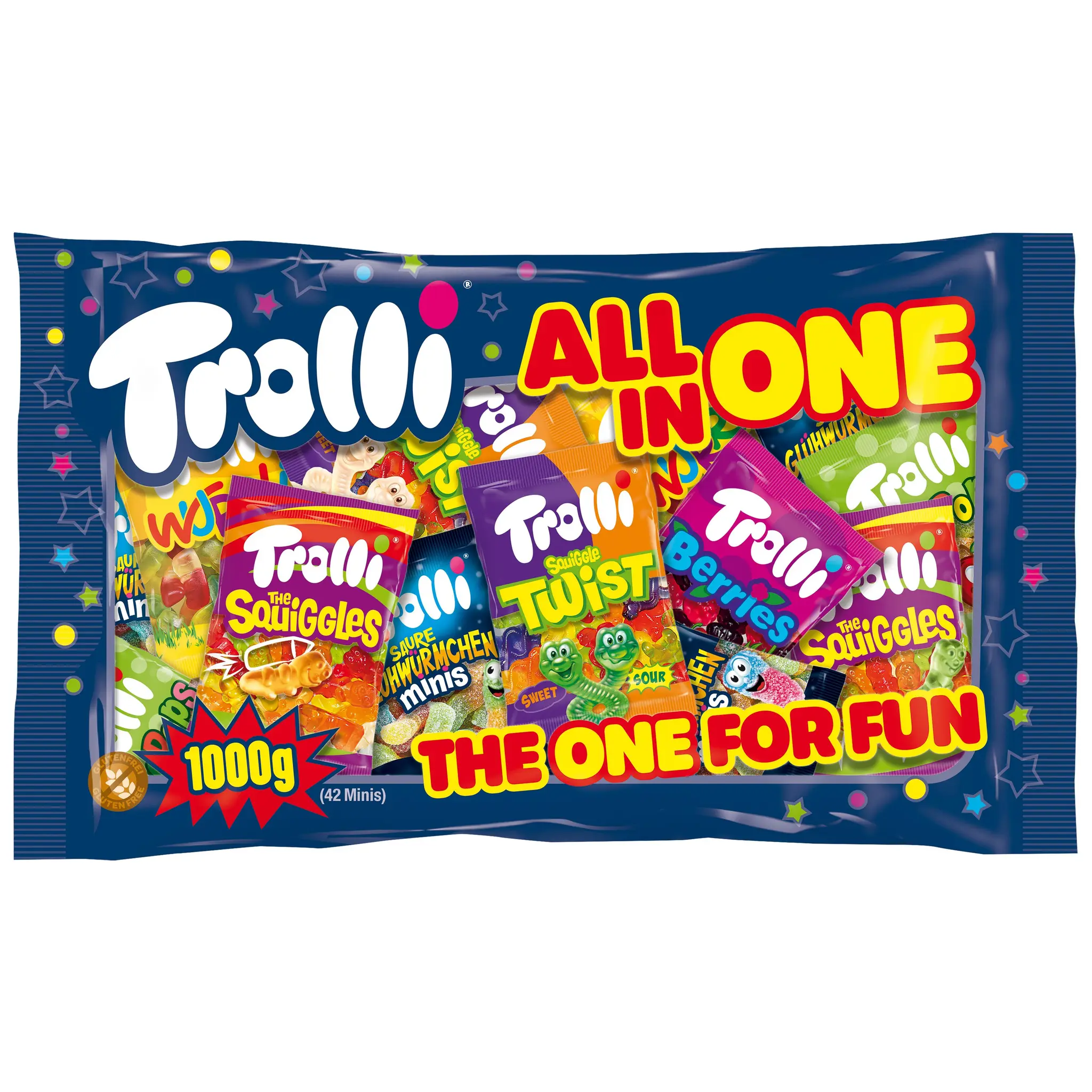 TROLLI Assortiment de mini sachet de bonbons gélifiés