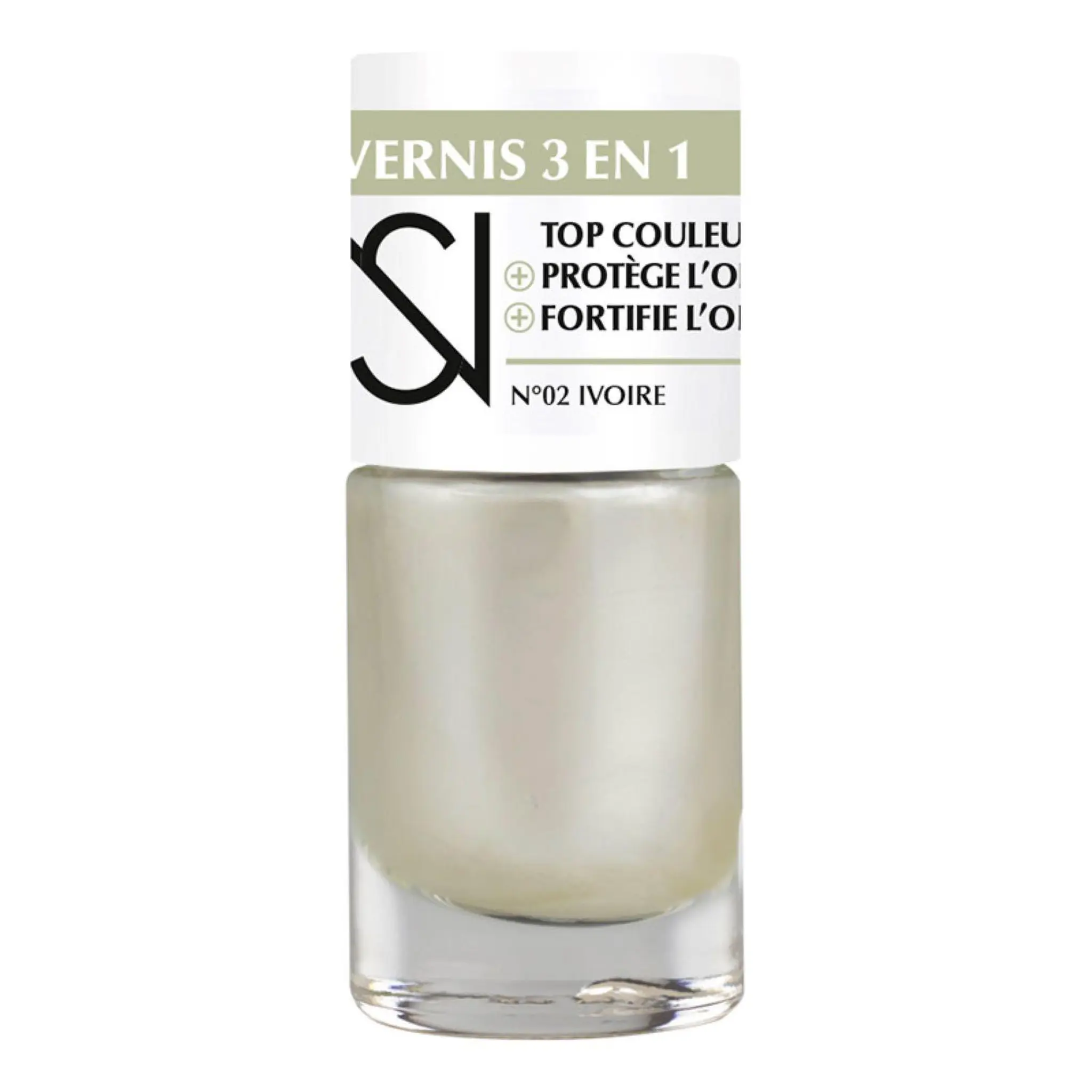 NS Vernis à ongles 3 en 1 02 ivoire