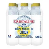 Eau aromatisée de citron, Cristaline  (6 x 50 cl)