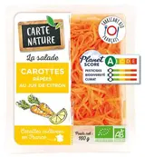 Carottes râpées au jus de citron BIO, Carte Nature (400 g)