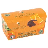 CHEVALIERS D'ARGOUGES Demi-tranches d'orange confites enrobées de chocolat noir 70% de cacao