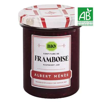 Confiture Extra de Framboise BIO, Albert Ménès (230 g)