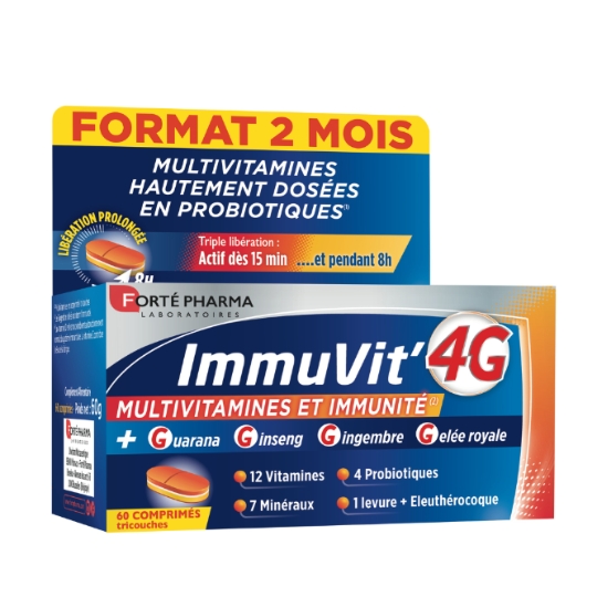 Complément Alimentaire ImmuVit' 4G Multivitamines et Immunité Sénior FORTE PHARMA