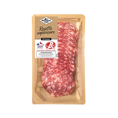 Rosette, Label Rouge, VPF, MONTAGNE NOIRE, 12 tranches, 80g