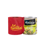 Petits pois et carottes extra tendres D'AUCY - 2 boîtes de 530g net égoutté