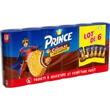 Biscuits fourrés au chocolat au blé complet PRINCE LU - Paquet d 6x300g