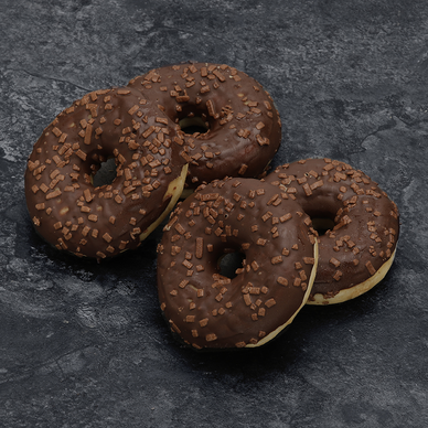 Donut chocolat, décongelé, 4 pièces, 220g
