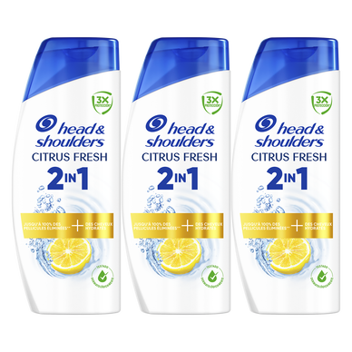Shampooing+conditioner citrus 2in1 HEAD&SHOULDERS base anti-dandruff 3x330ml