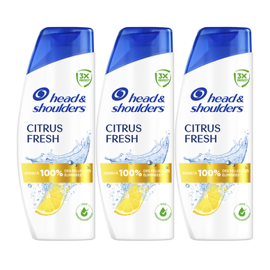 Shampooing antipelliculaire citrus HEAD&SHOULDERS Base 3x330ml
