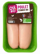 Filet de poulet fermier BIO, Osé Bio (x 2, environ 350 - 400 g)