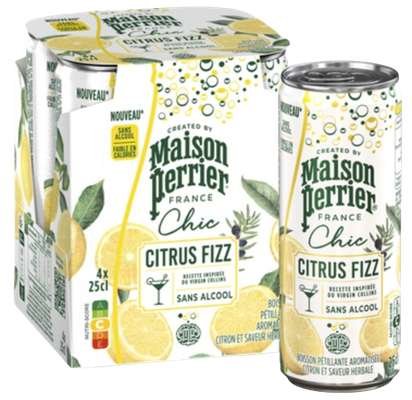 Pack de Citrus Fizz, Maison Perrier Chic (4 x 25 cl)