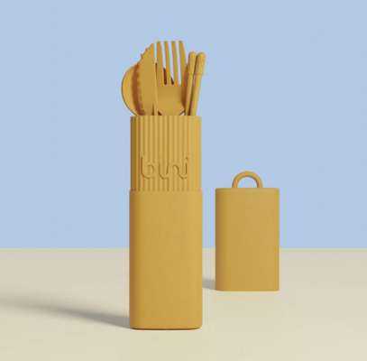 Set couverts nomades et bio-sourcés - Tournesol, Bini
