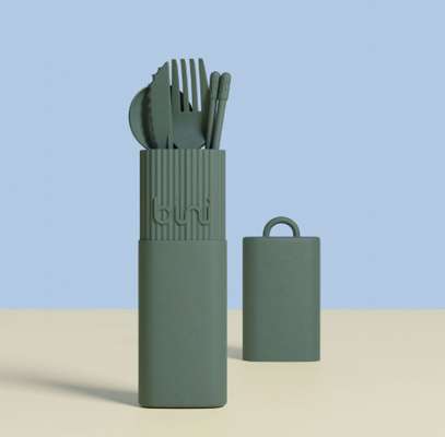 Set couverts nomades et bio-sourcés - Green, Bini