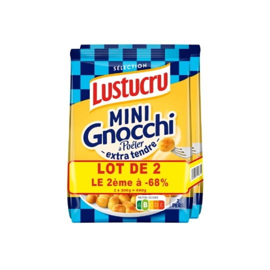 Pâtes Fraîches Gnocchi à Poêler LUSTUCRU SELECTION