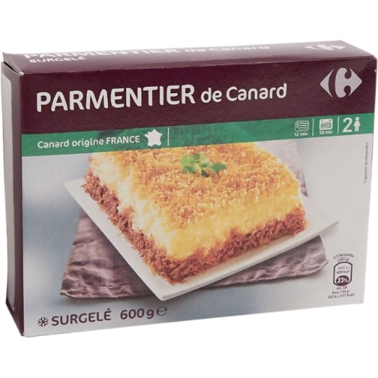 Plat cuisiné parmentier de canard CARREFOUR