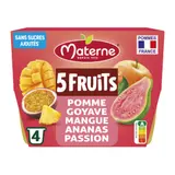 Compotes Coupelles 5 Fruits Exotique MATERNE