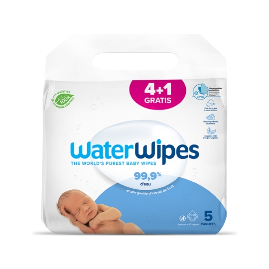 Lingettes bébé A L'eau Purifiée Peaux Sensibles WATERWIPES