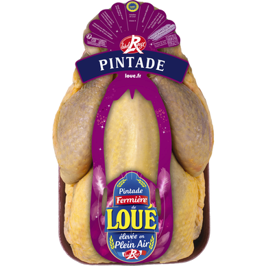 Pintade fermière prête à cuire, LABEL ROUGE, LOUE, France, 1 pièce