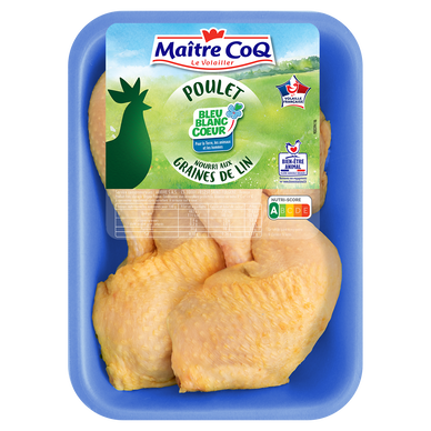 Cuisse de poulet oméga 3, Bleu Blanc Coeur, MAITRE COQ, France, 4 pièces