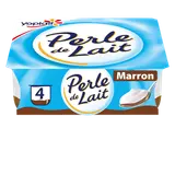 Yaourt sur lit de crème de marron PERLE DE LAIT - 4x125g