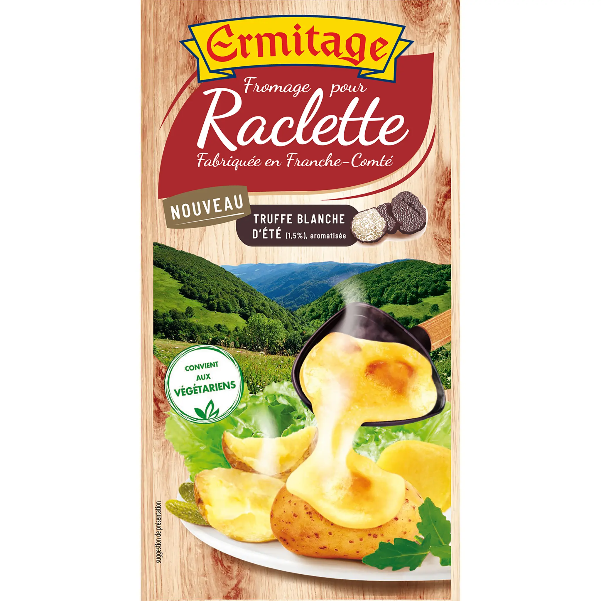ERMITAGE Fromage pour raclette à la truffe blanche d'été