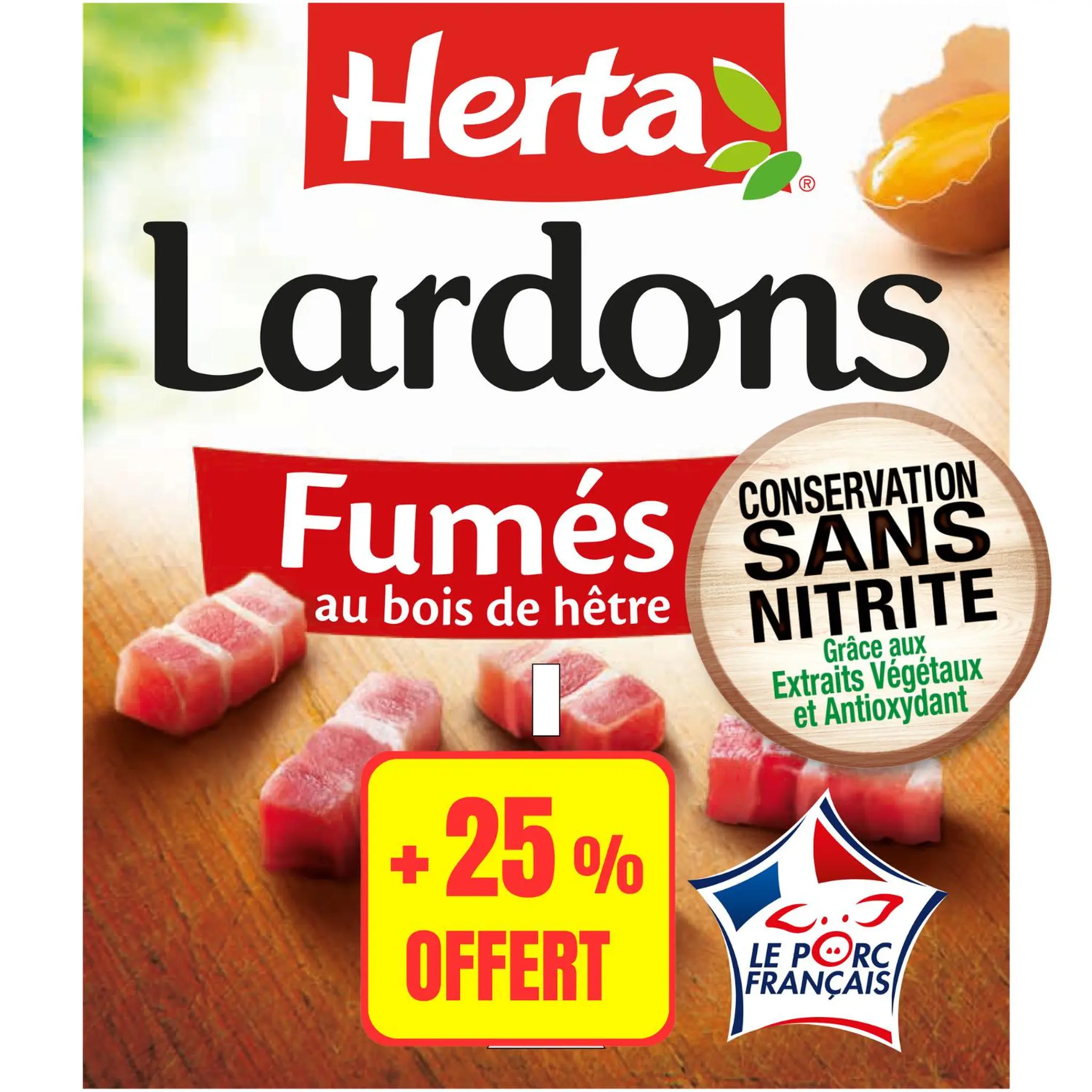 HERTA Lardons fumés sans nitrite