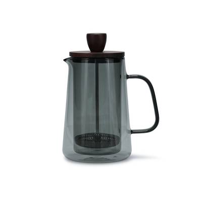 Collection Luma Cafetière 35cl avec filtre en verre et couvercle gris Luma, 1 pièce