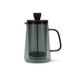 Collection Luma Cafetière 35cl avec filtre en verre et couvercle gris Luma, 1 pièce
