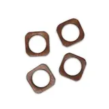 Collection Moku Rond de serviette 4,5x4,5cm caré bois Moku, 4 pièces