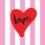 Paperproducts Design Serviette en papier Love, 20 serviette de 33 x 33 cm