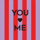 Paperproducts Design Serviette en papier You & Me, 20 serviettes de 33 x 33 cm