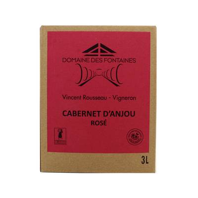 Cabernet d'Anjou rosé AOC Domaine des Fontaines 10.5°, Bag in box 3L
