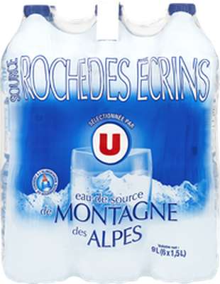 Pack d'Eau de source de Montagne des Alpes, U (6 x 1.5 L)