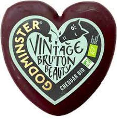 Cheddar vintage bruton beauty BIO en forme de coeur, Godminster (150 g)