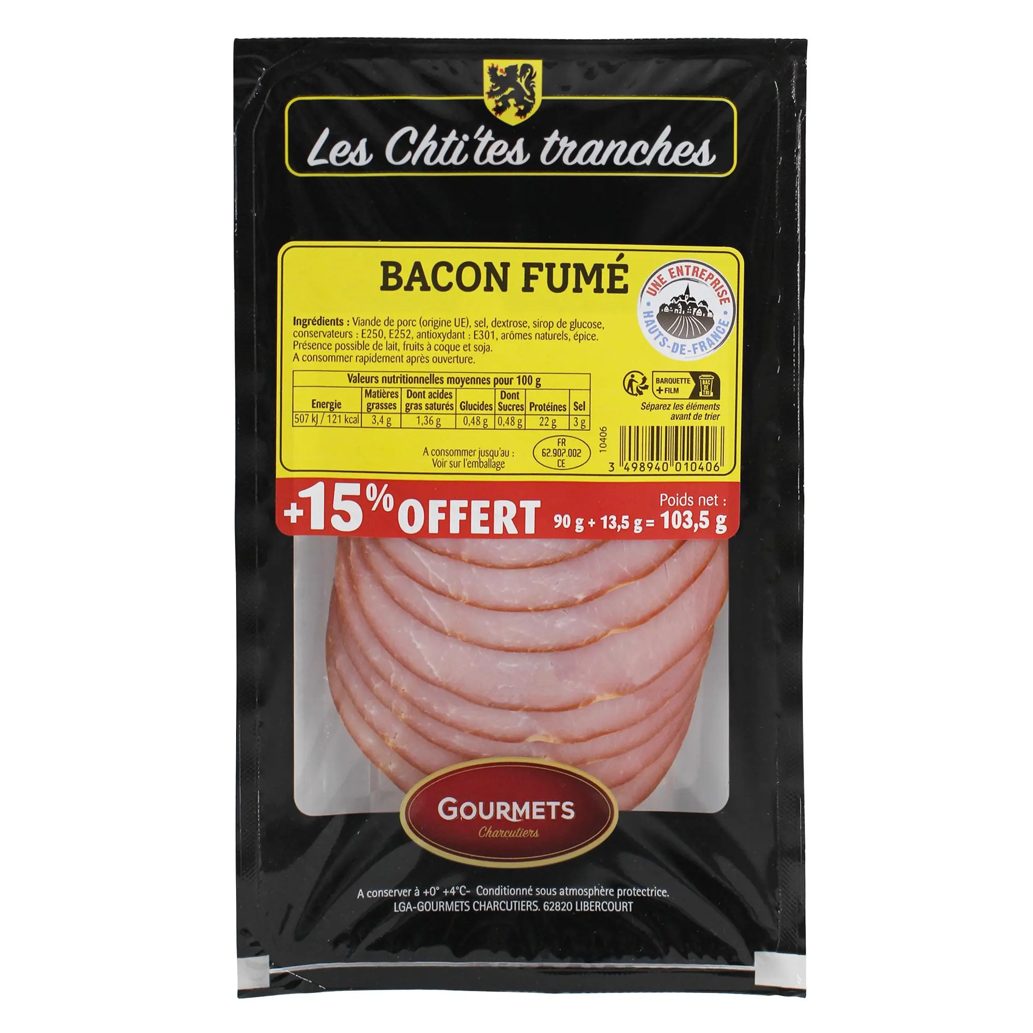 LES CHTI'TES TRANCHES Bacon fumé