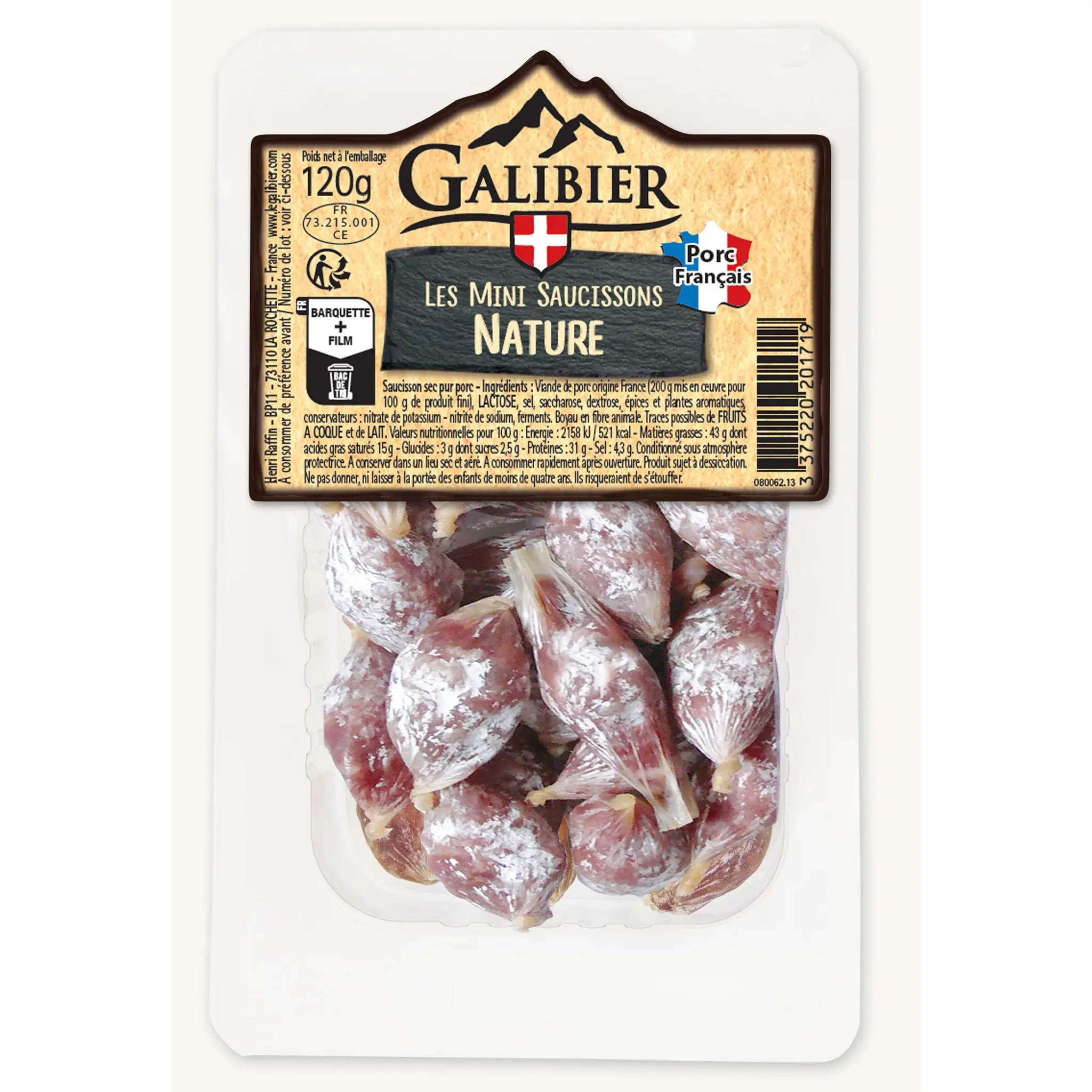 GALIBIER Les Mini Saucissons secs nature