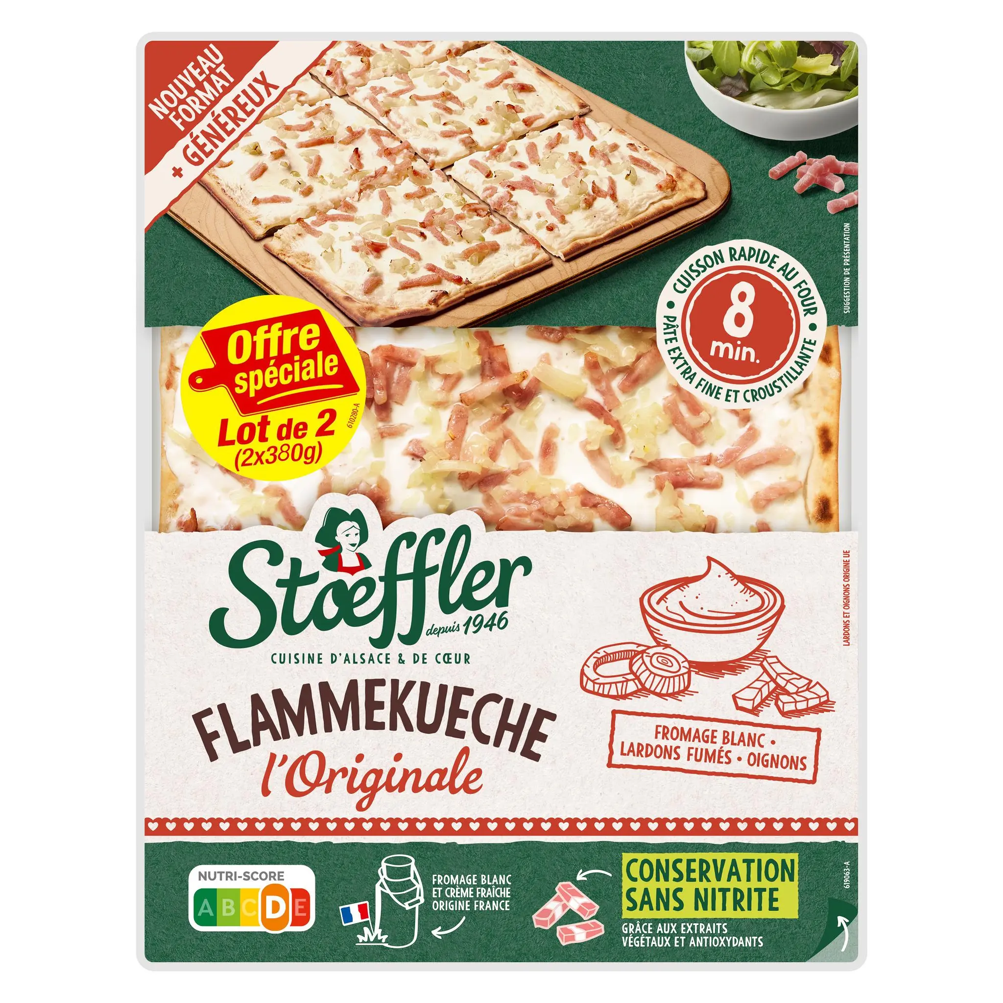 STOEFFLER L'Originale Flammekueche aux oignons et lardons