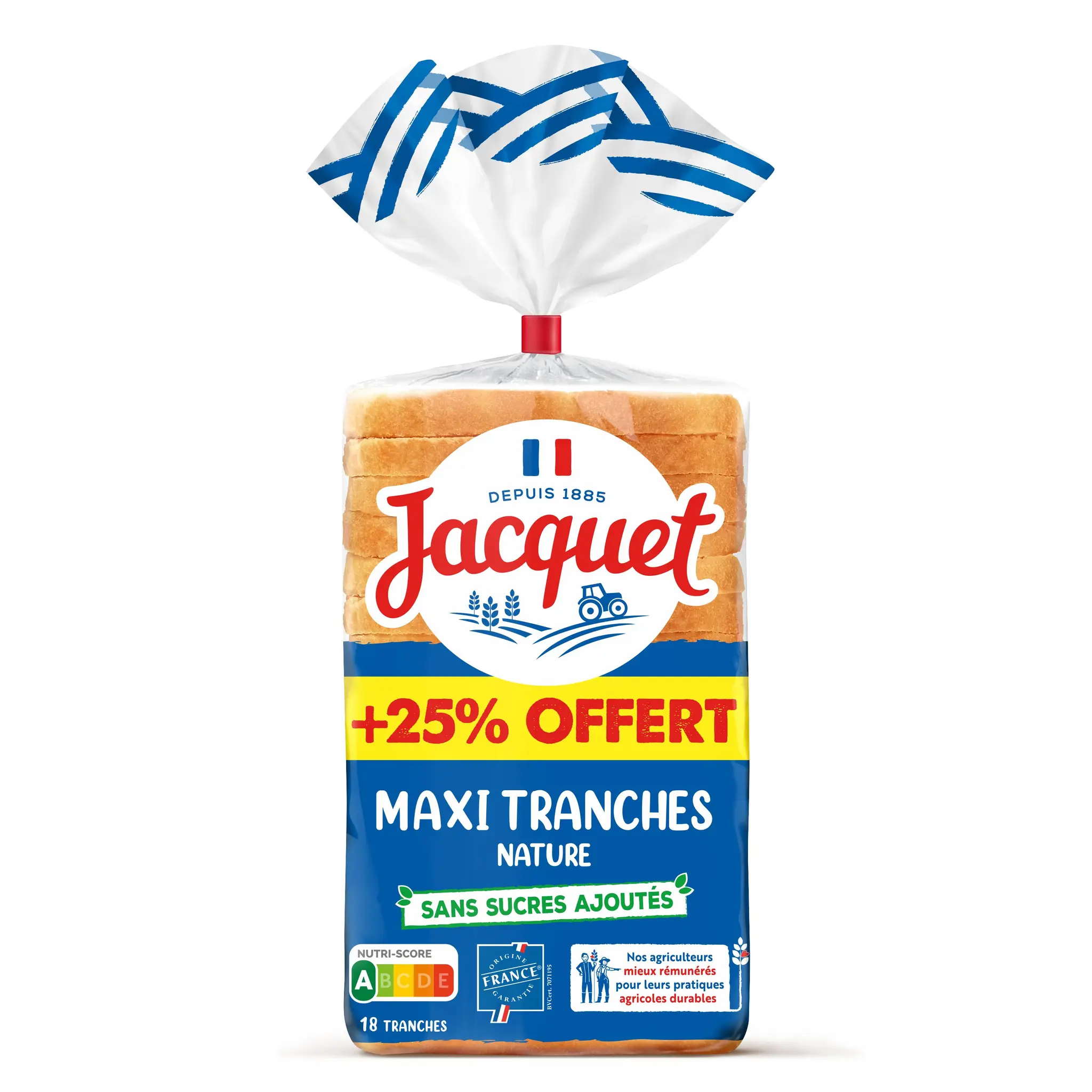 JACQUET Pain de mie nature sans sucres ajoutés