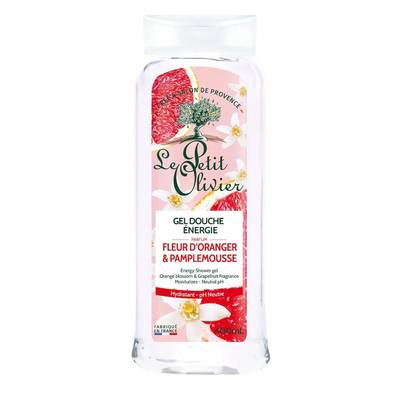 Le petit Olivier Gel Douche Energie Hydratant Ph Neutre Fleur d'Oranger & Pamplemousse, 400ml